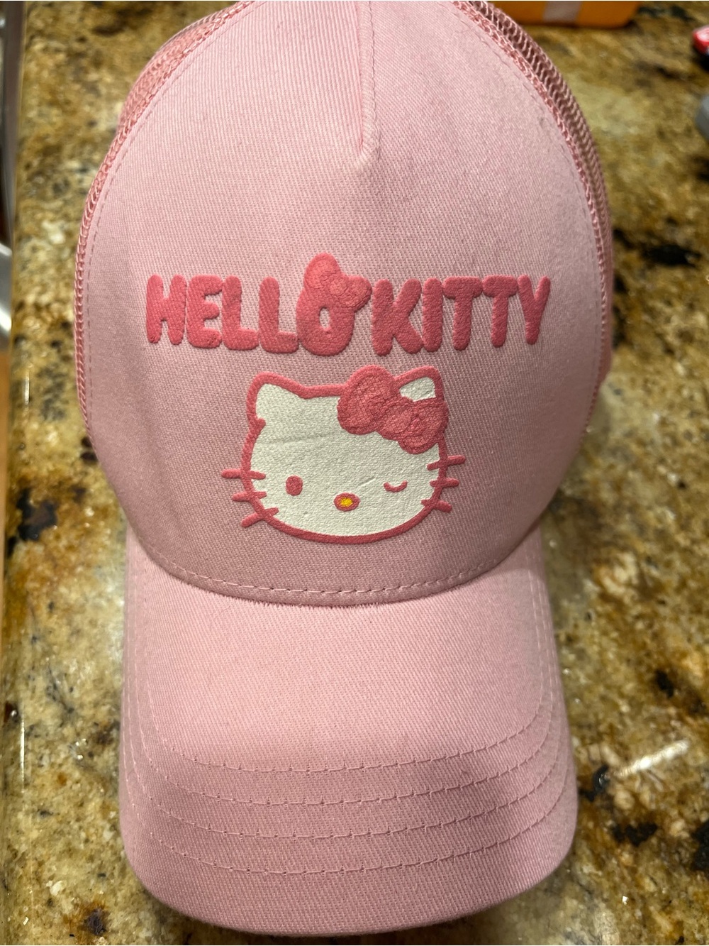Hello Kitty Pink & White Kids Baseball Cap